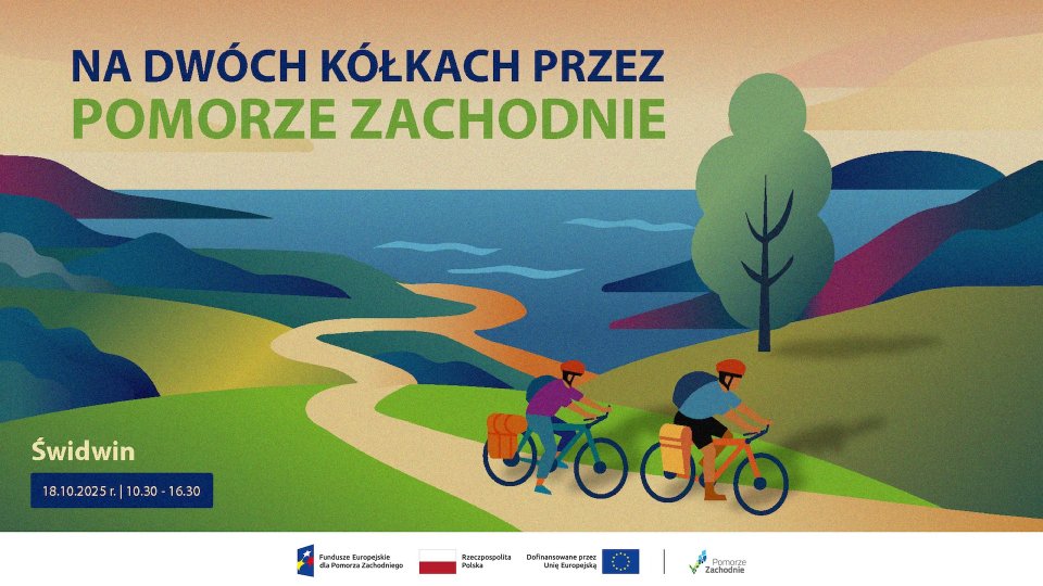 Ikona logo Na dwóch kółkach przez Pomorze Zachodnie