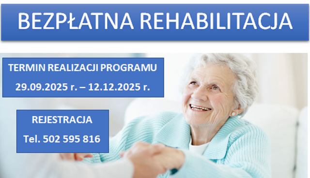 Ikona logo Bezpłatna rehabilitacja 65+
